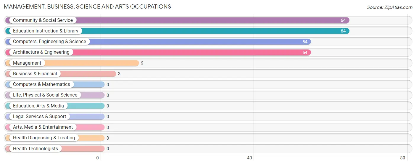 Management, Business, Science and Arts Occupations in Zip Code 13483