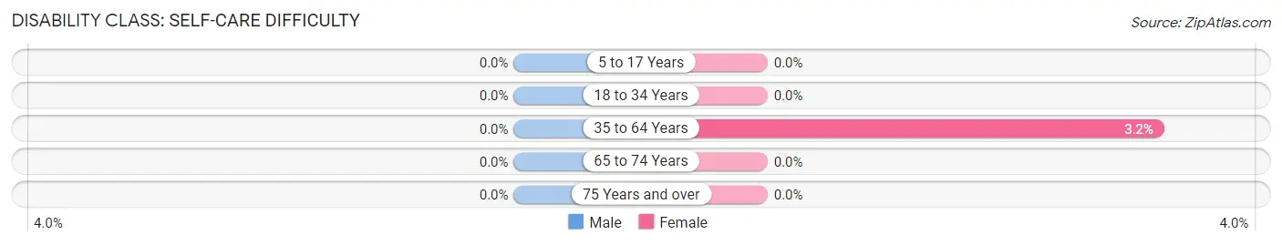 Disability in Zip Code 13490: <span>Self-Care Difficulty</span>