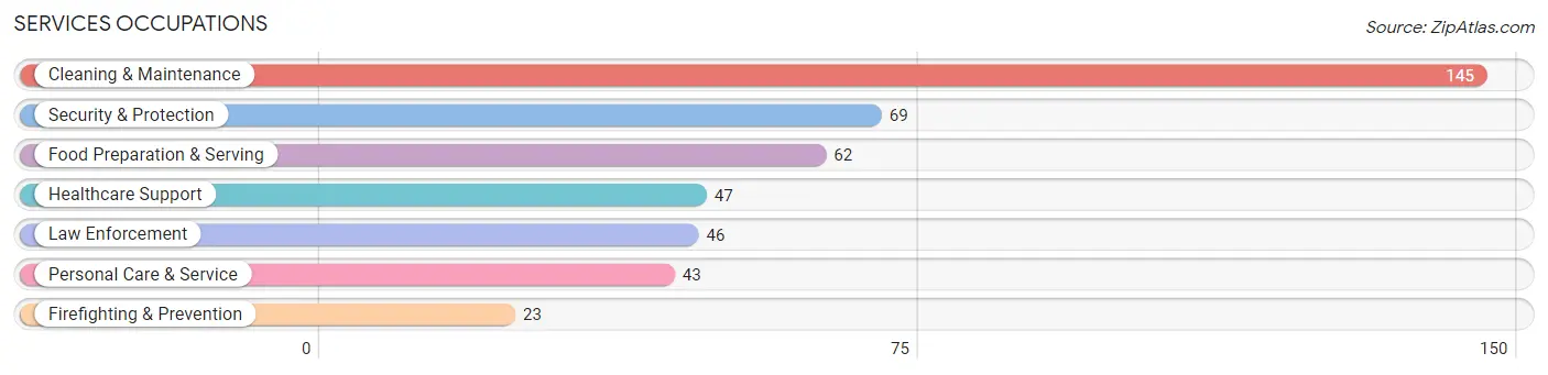 Services Occupations in Zip Code 13624