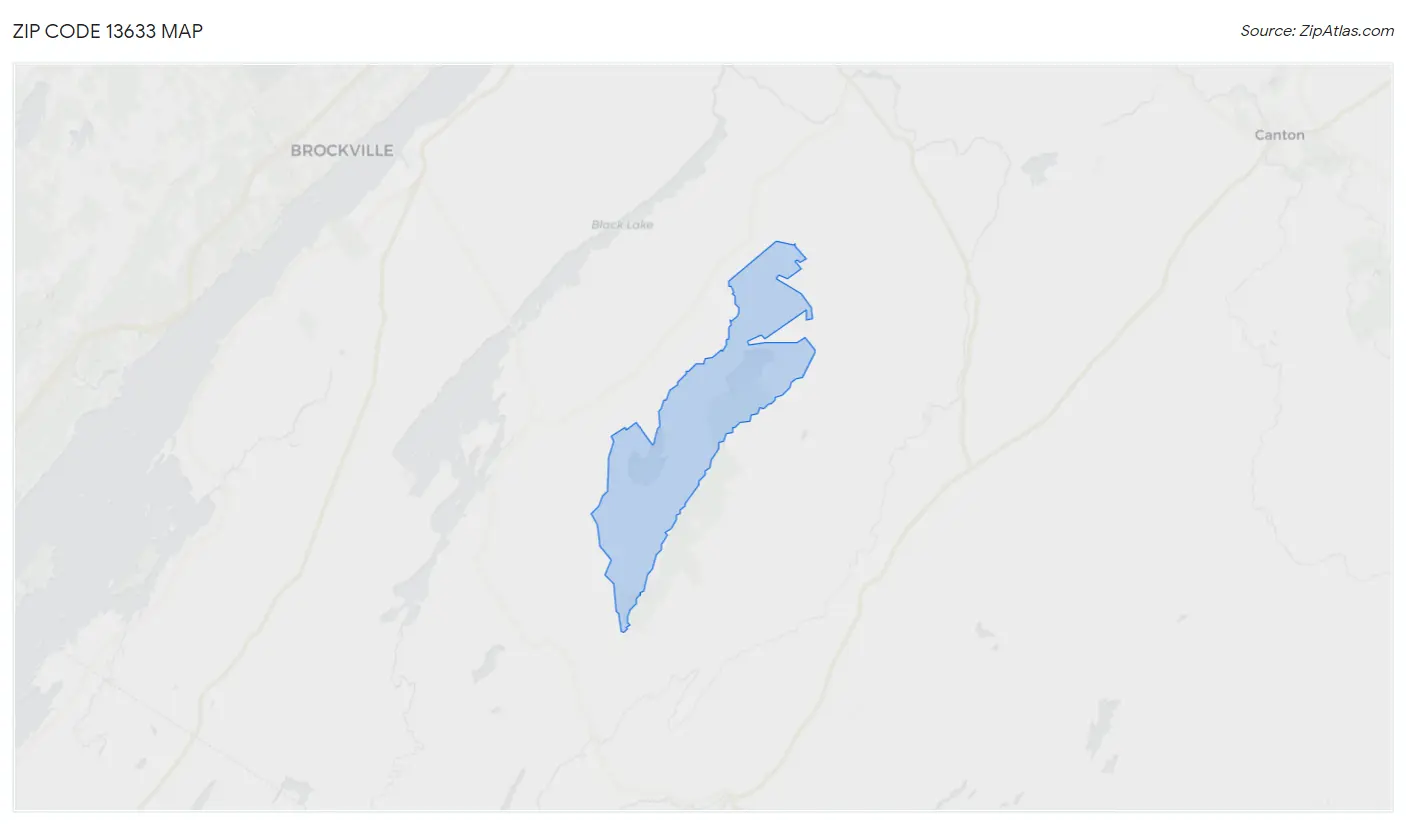 Zip Code 13633 Map