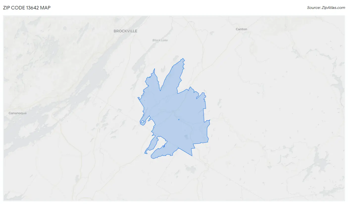 Zip Code 13642 Map