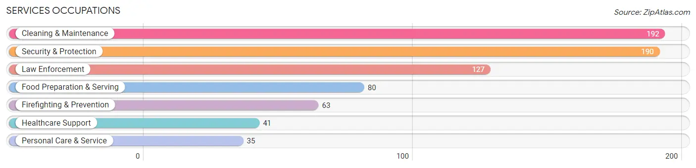 Services Occupations in Zip Code 13642