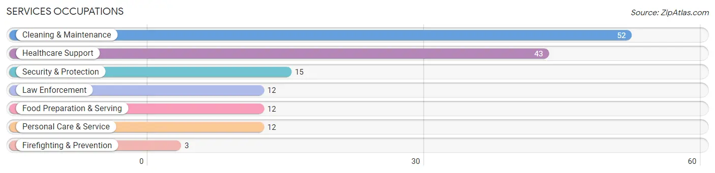 Services Occupations in Zip Code 13652