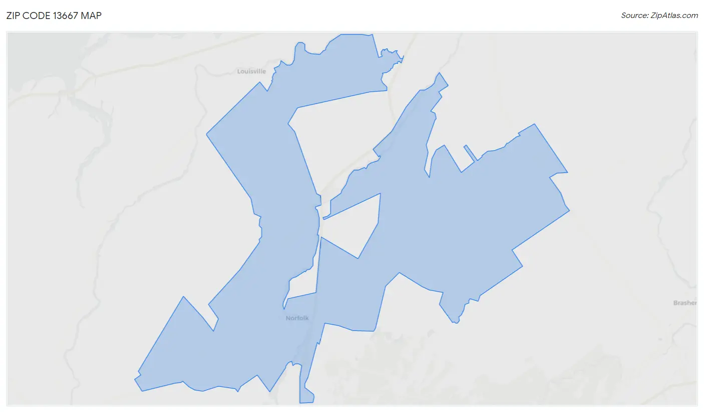 Zip Code 13667 Map