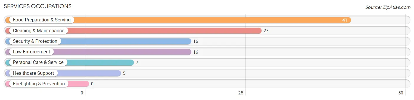 Services Occupations in Zip Code 13679