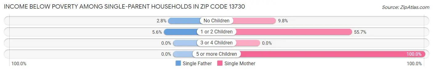 Income Below Poverty Among Single-Parent Households in Zip Code 13730