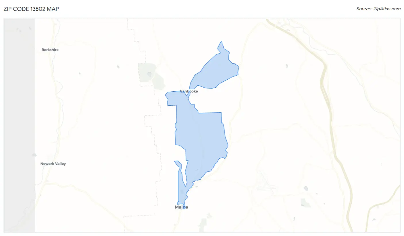 Zip Code 13802 Map