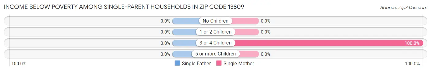 Income Below Poverty Among Single-Parent Households in Zip Code 13809