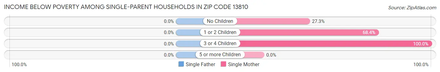 Income Below Poverty Among Single-Parent Households in Zip Code 13810