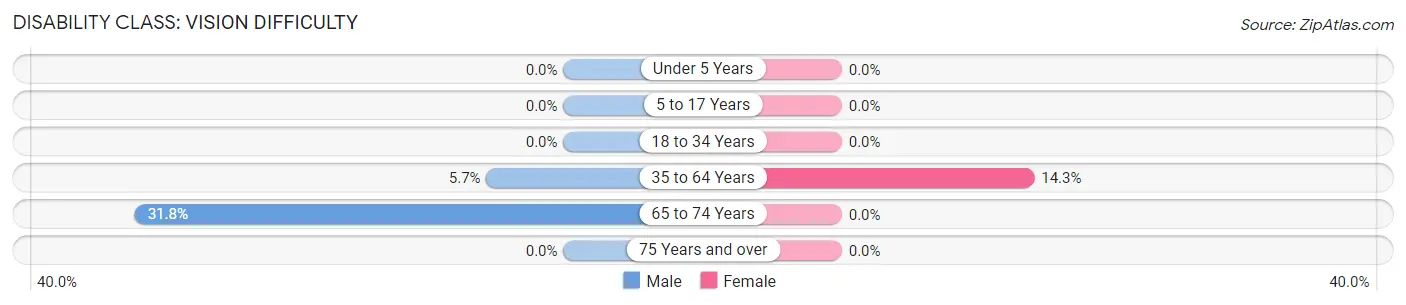 Disability in Zip Code 13832: <span>Vision Difficulty</span>