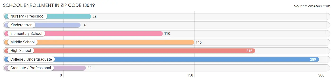 School Enrollment in Zip Code 13849