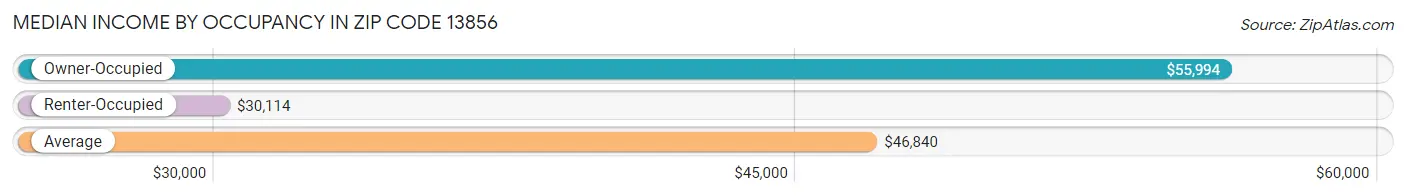 Median Income by Occupancy in Zip Code 13856