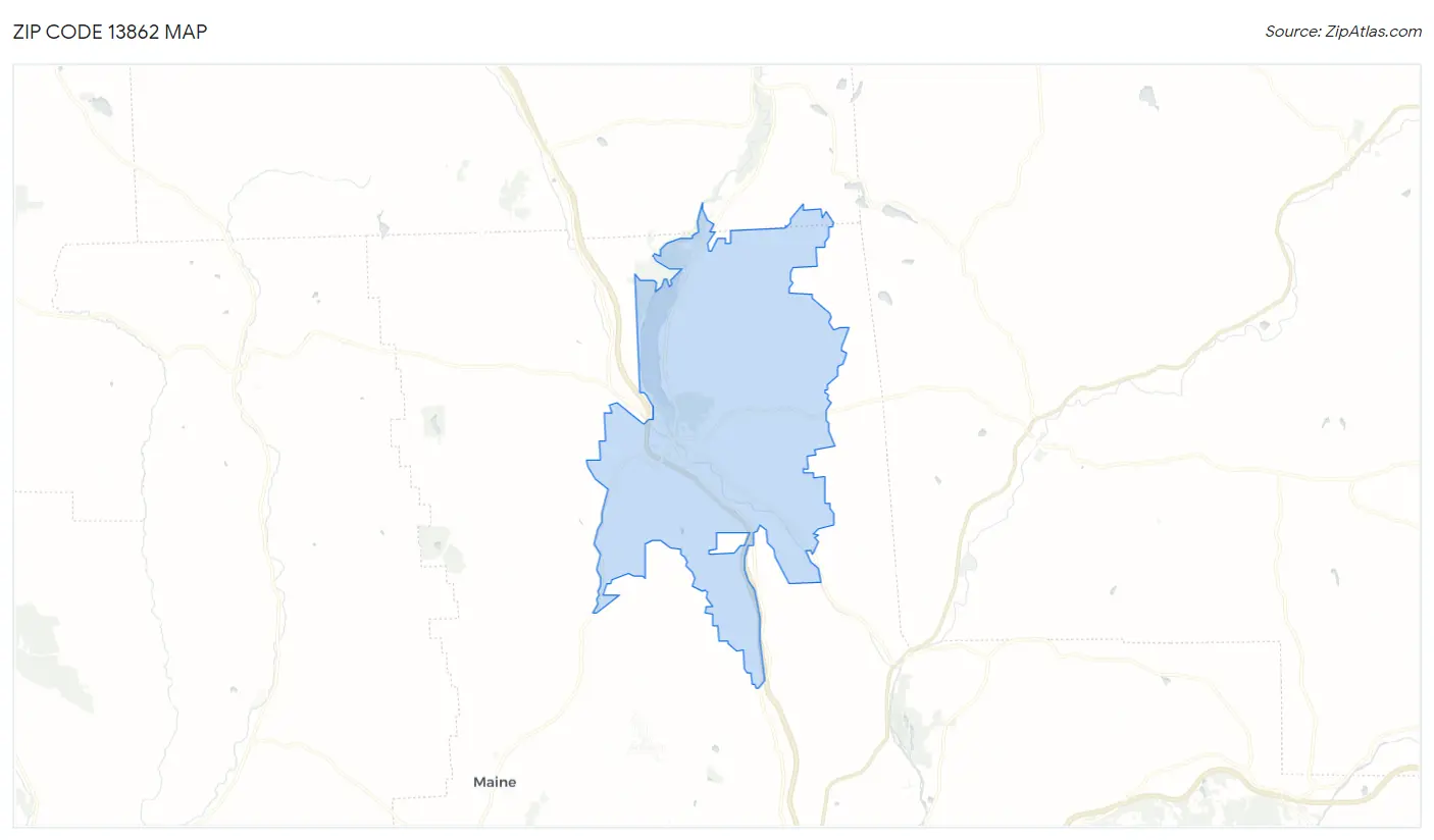 Zip Code 13862 Map