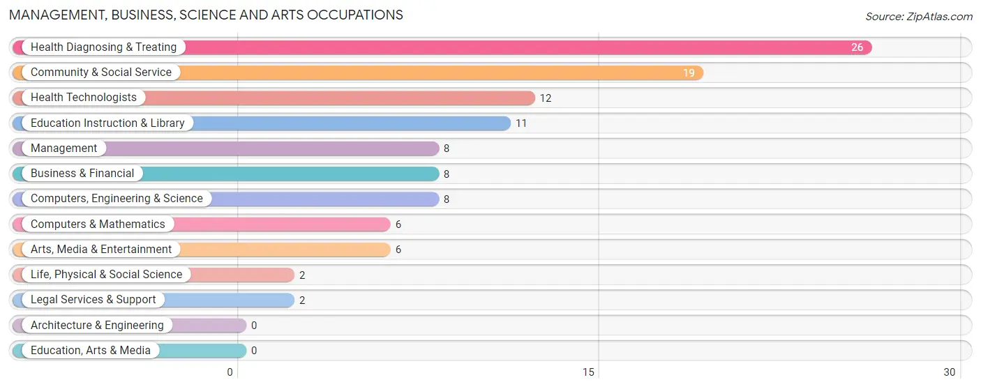 Management, Business, Science and Arts Occupations in Zip Code 13863