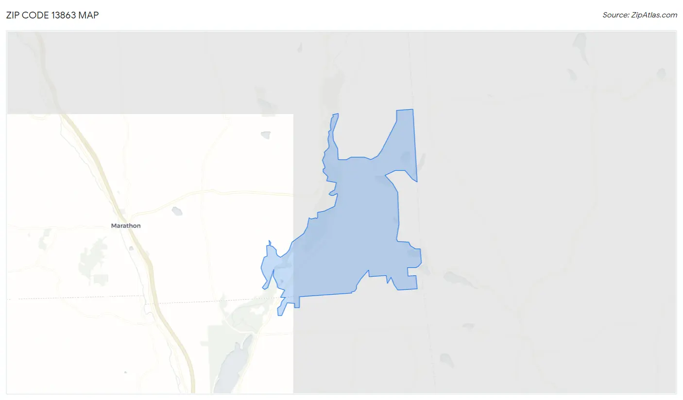 Zip Code 13863 Map