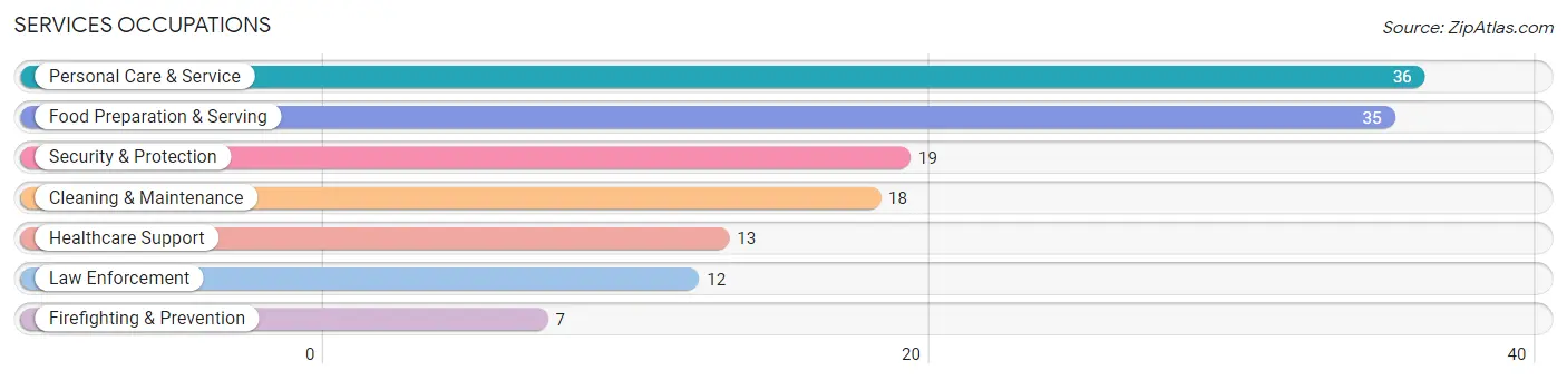 Services Occupations in Zip Code 14024