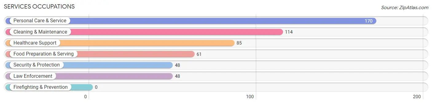 Services Occupations in Zip Code 14031