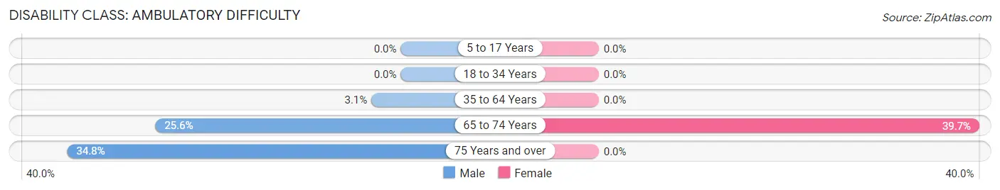 Disability in Zip Code 14040: <span>Ambulatory Difficulty</span>