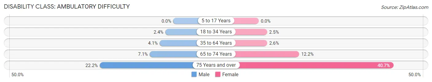 Disability in Zip Code 14052: <span>Ambulatory Difficulty</span>
