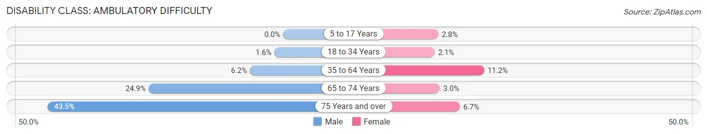 Disability in Zip Code 14081: <span>Ambulatory Difficulty</span>