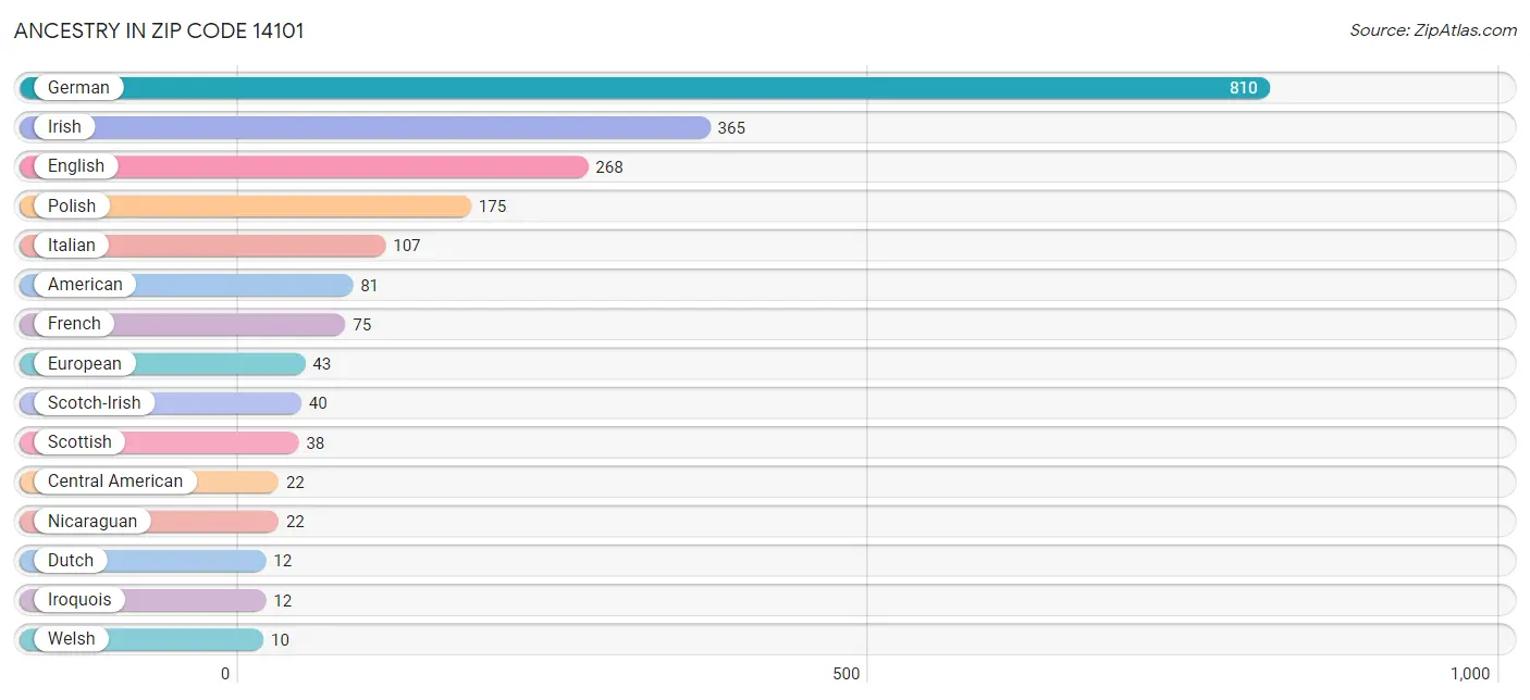 Ancestry in Zip Code 14101