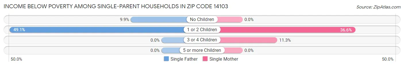 Income Below Poverty Among Single-Parent Households in Zip Code 14103