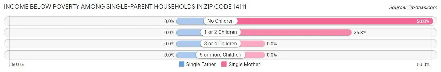 Income Below Poverty Among Single-Parent Households in Zip Code 14111