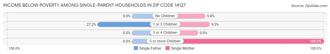 Income Below Poverty Among Single-Parent Households in Zip Code 14127