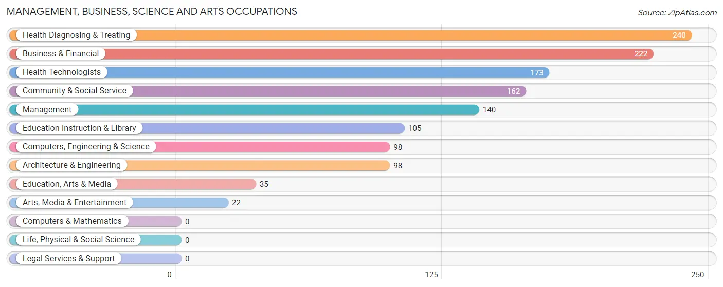 Management, Business, Science and Arts Occupations in Zip Code 14131