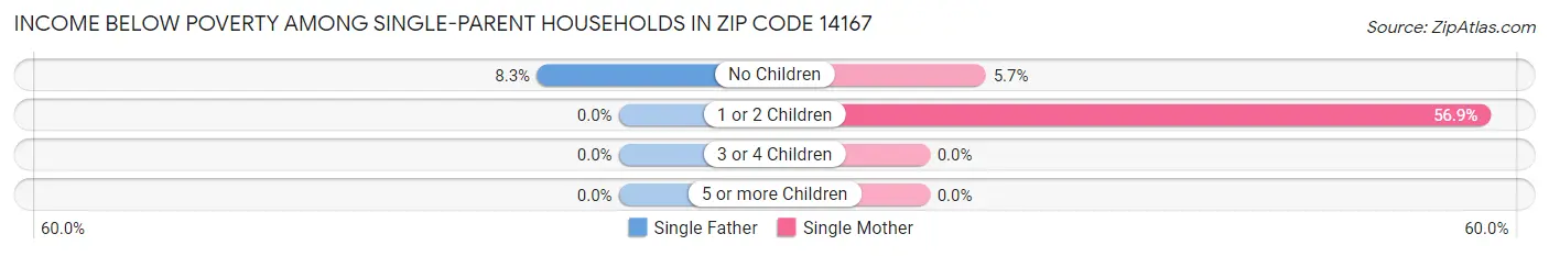 Income Below Poverty Among Single-Parent Households in Zip Code 14167