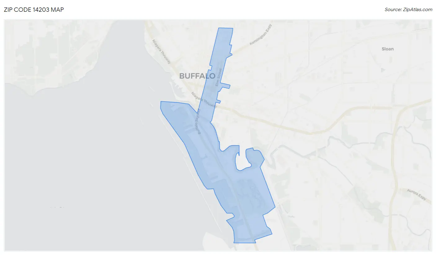 Zip Code 14203 Map