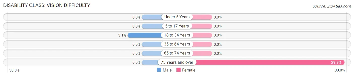 Disability in Zip Code 14203: <span>Vision Difficulty</span>