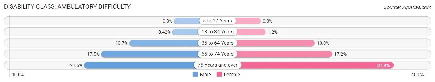 Disability in Zip Code 14218: <span>Ambulatory Difficulty</span>