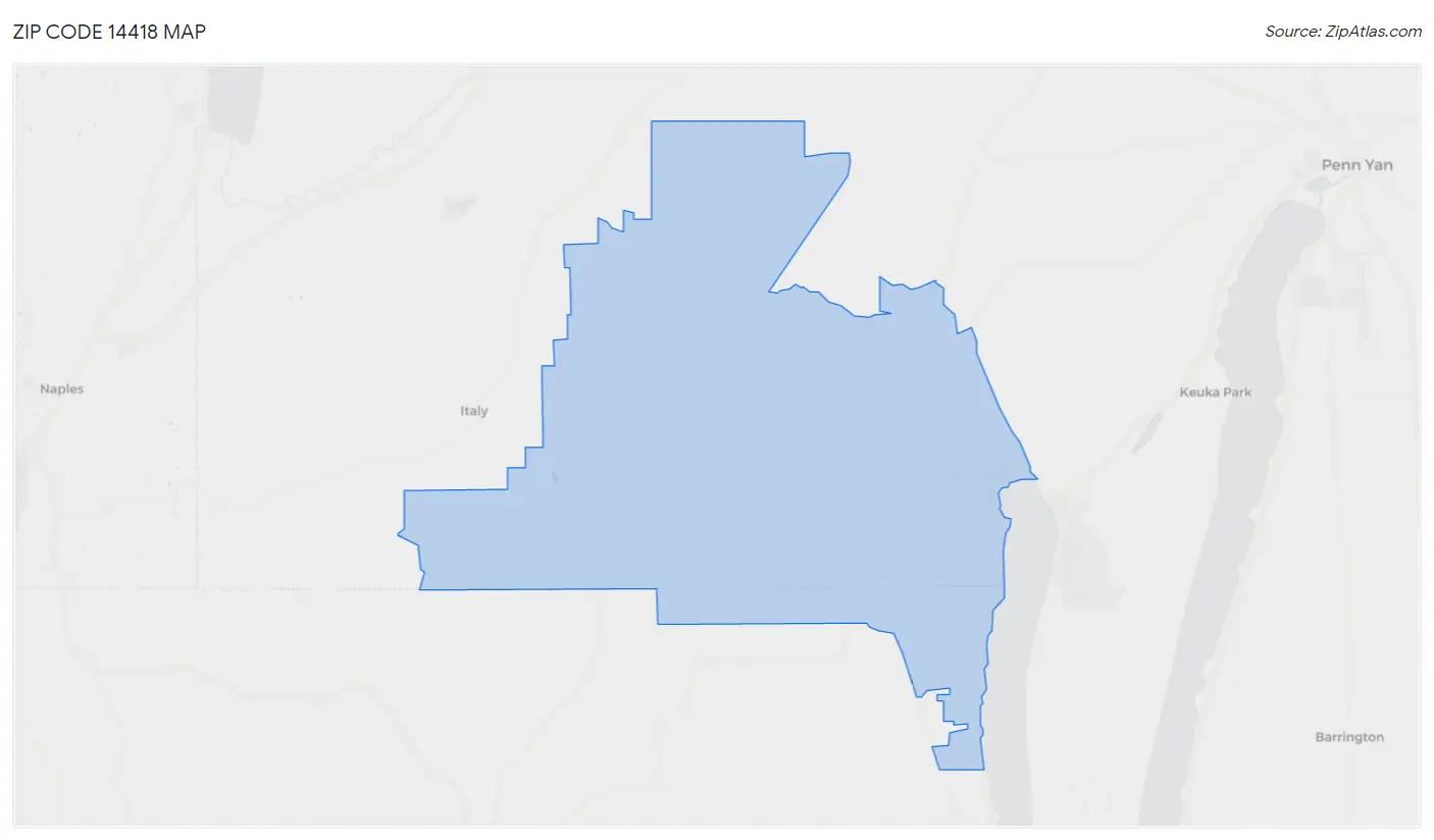 Zip Code 14418 Map