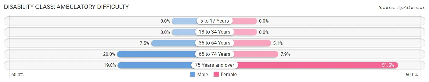 Disability in Zip Code 14433: <span>Ambulatory Difficulty</span>