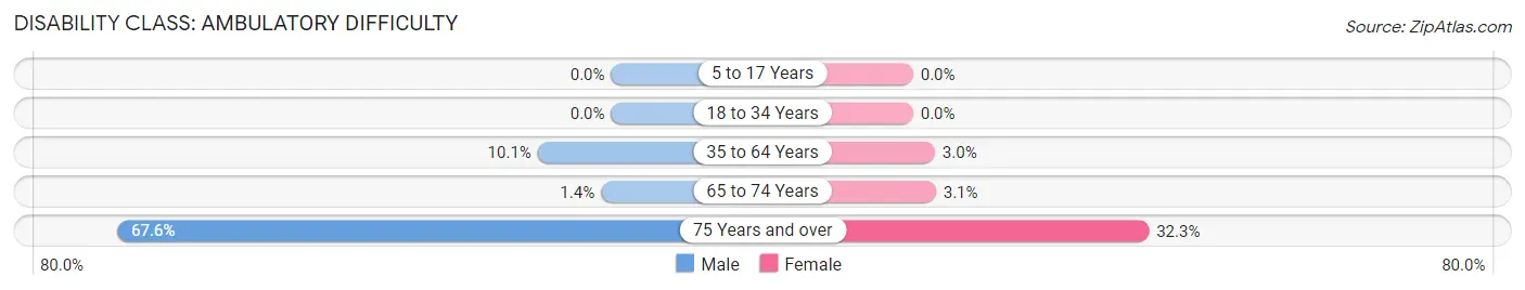 Disability in Zip Code 14481: <span>Ambulatory Difficulty</span>