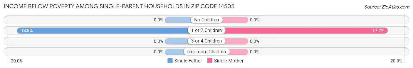 Income Below Poverty Among Single-Parent Households in Zip Code 14505