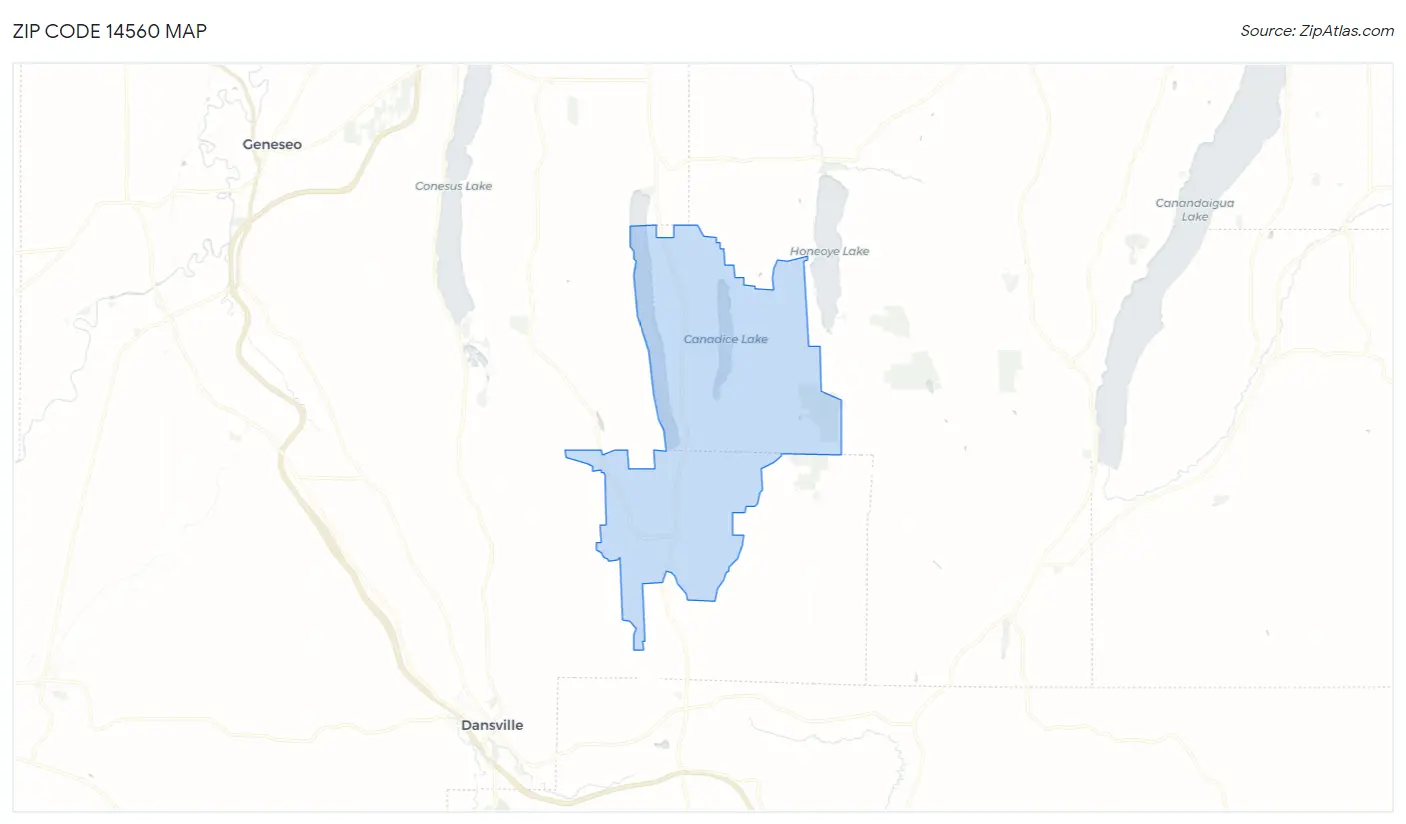 Zip Code 14560 Map