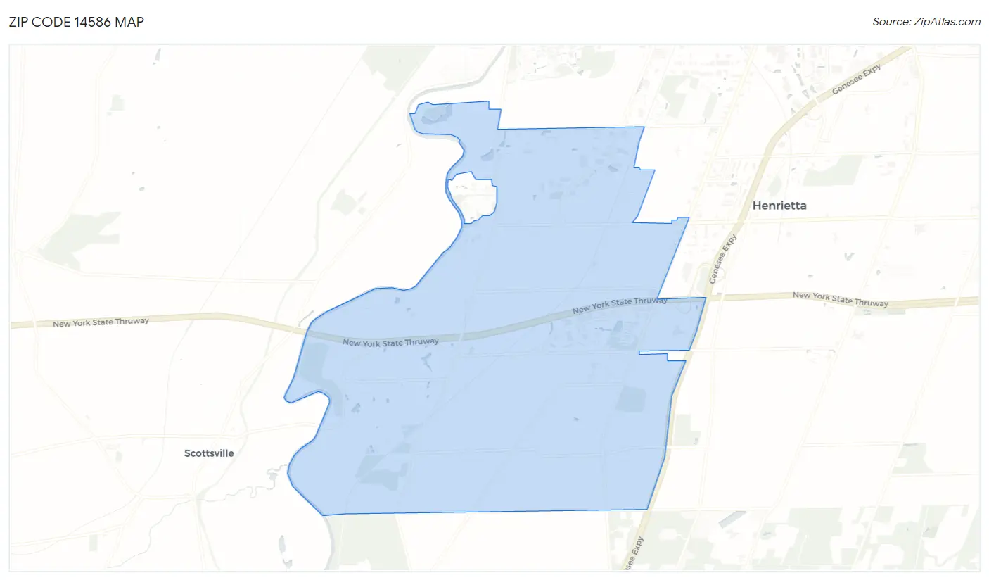 Zip Code 14586 Map