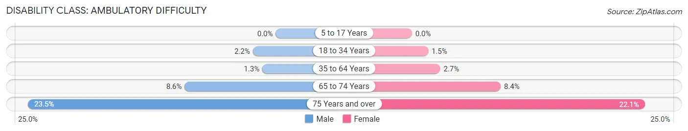 Disability in Zip Code 14617: <span>Ambulatory Difficulty</span>