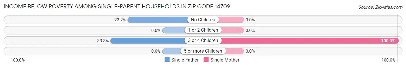Income Below Poverty Among Single-Parent Households in Zip Code 14709