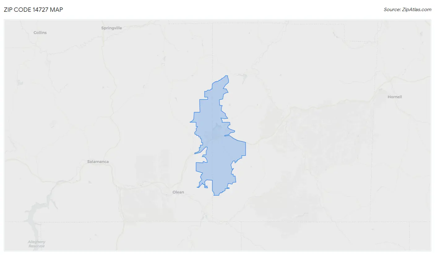 Zip Code 14727 Map