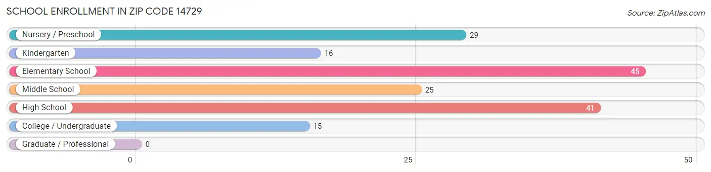 School Enrollment in Zip Code 14729