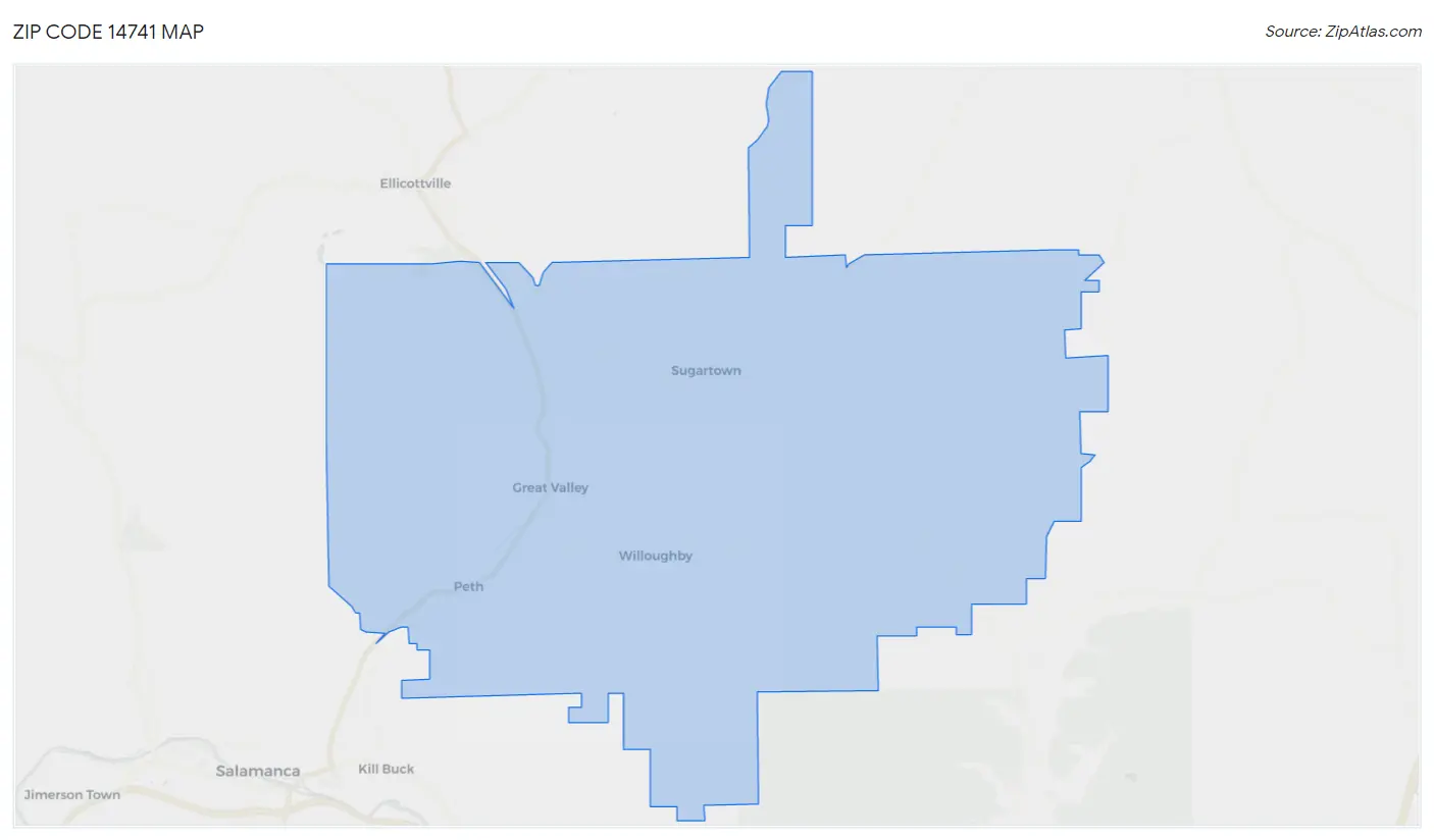 Zip Code 14741 Map