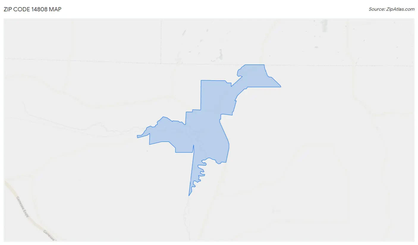 Zip Code 14808 Map