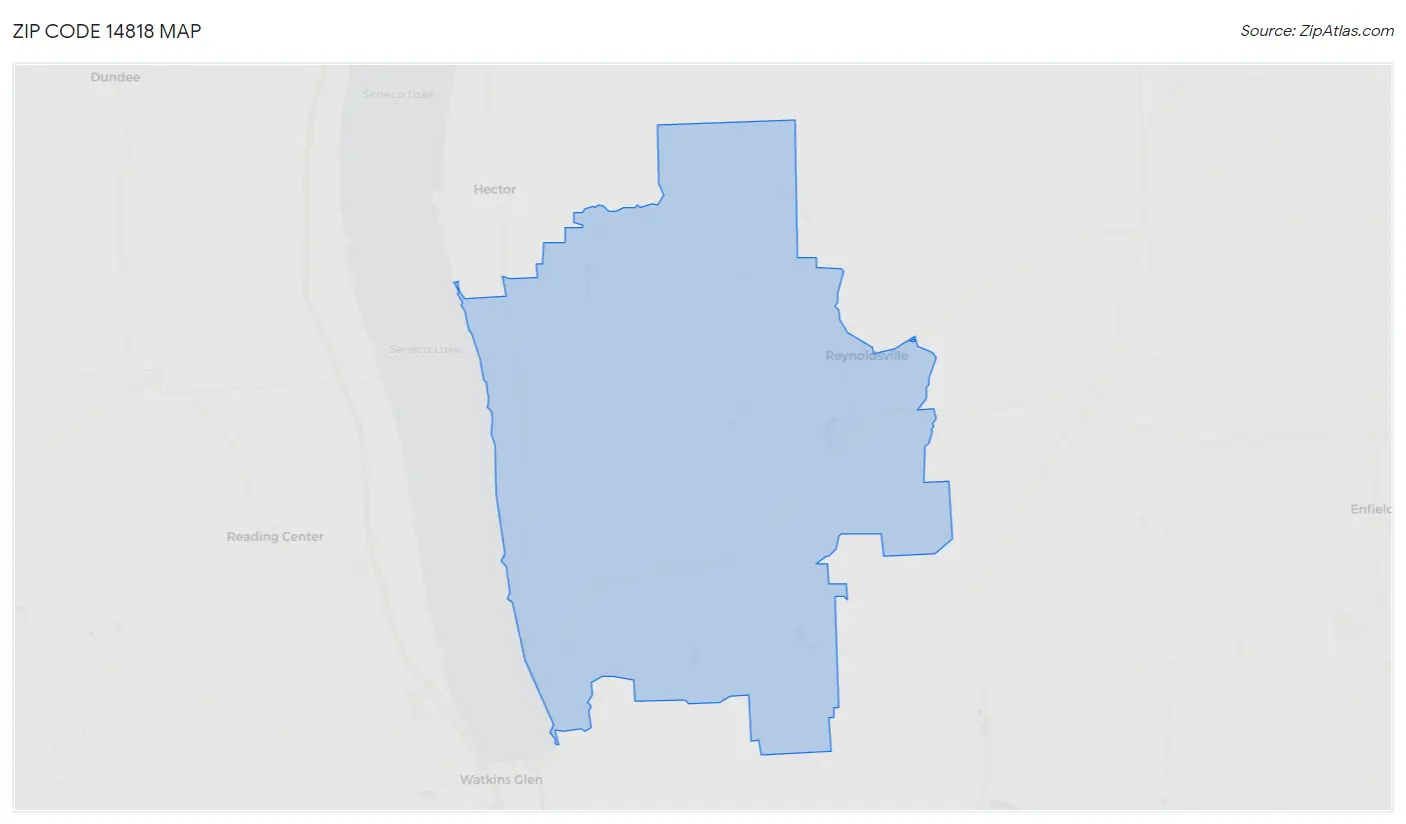 Zip Code 14818 Map