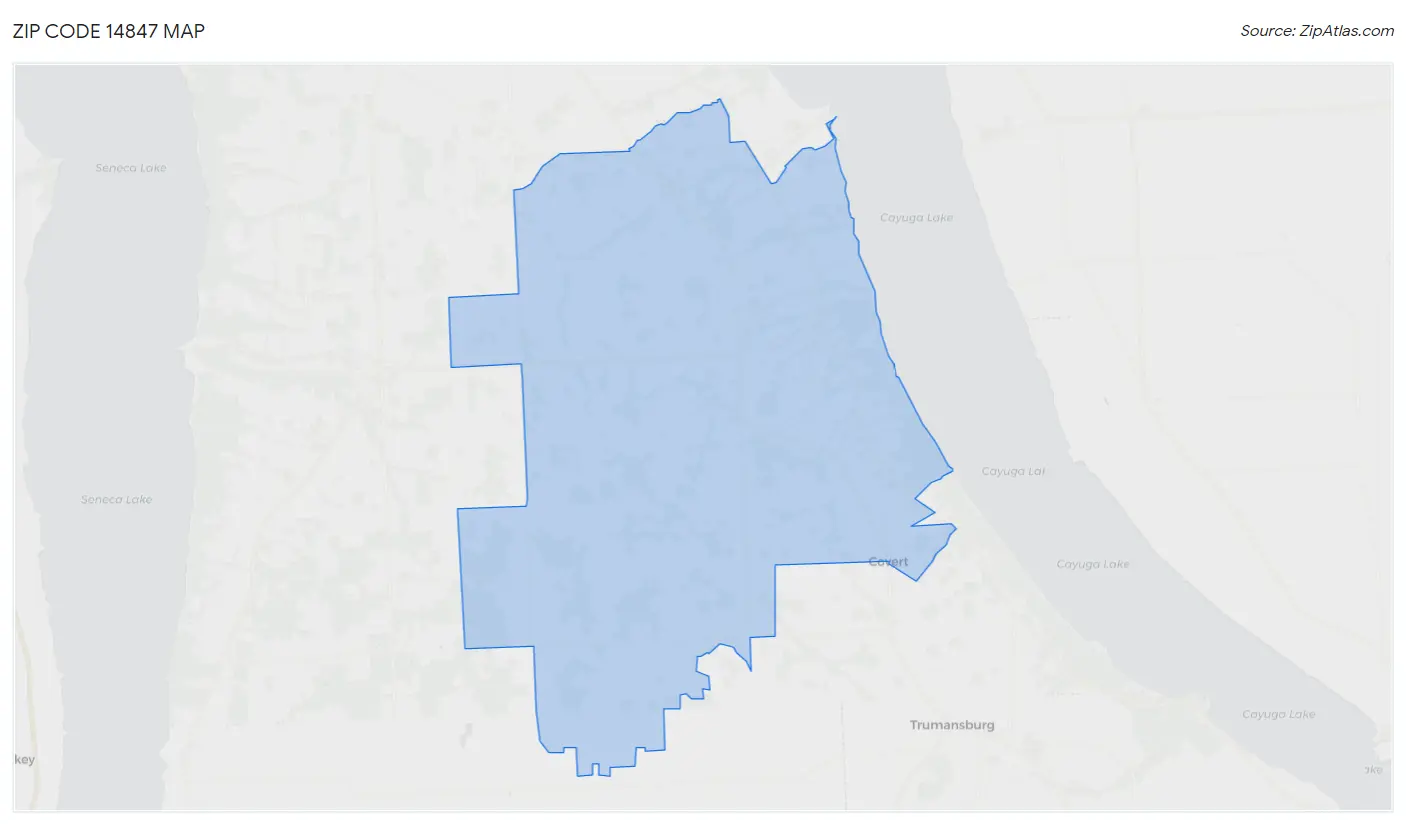 Zip Code 14847 Map