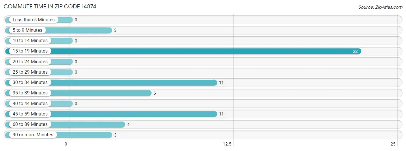 Commute Time in Zip Code 14874