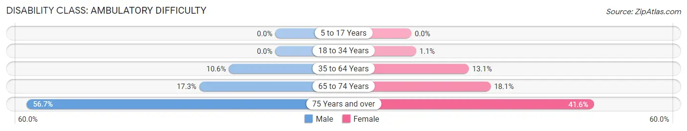 Disability in Zip Code 14904: <span>Ambulatory Difficulty</span>