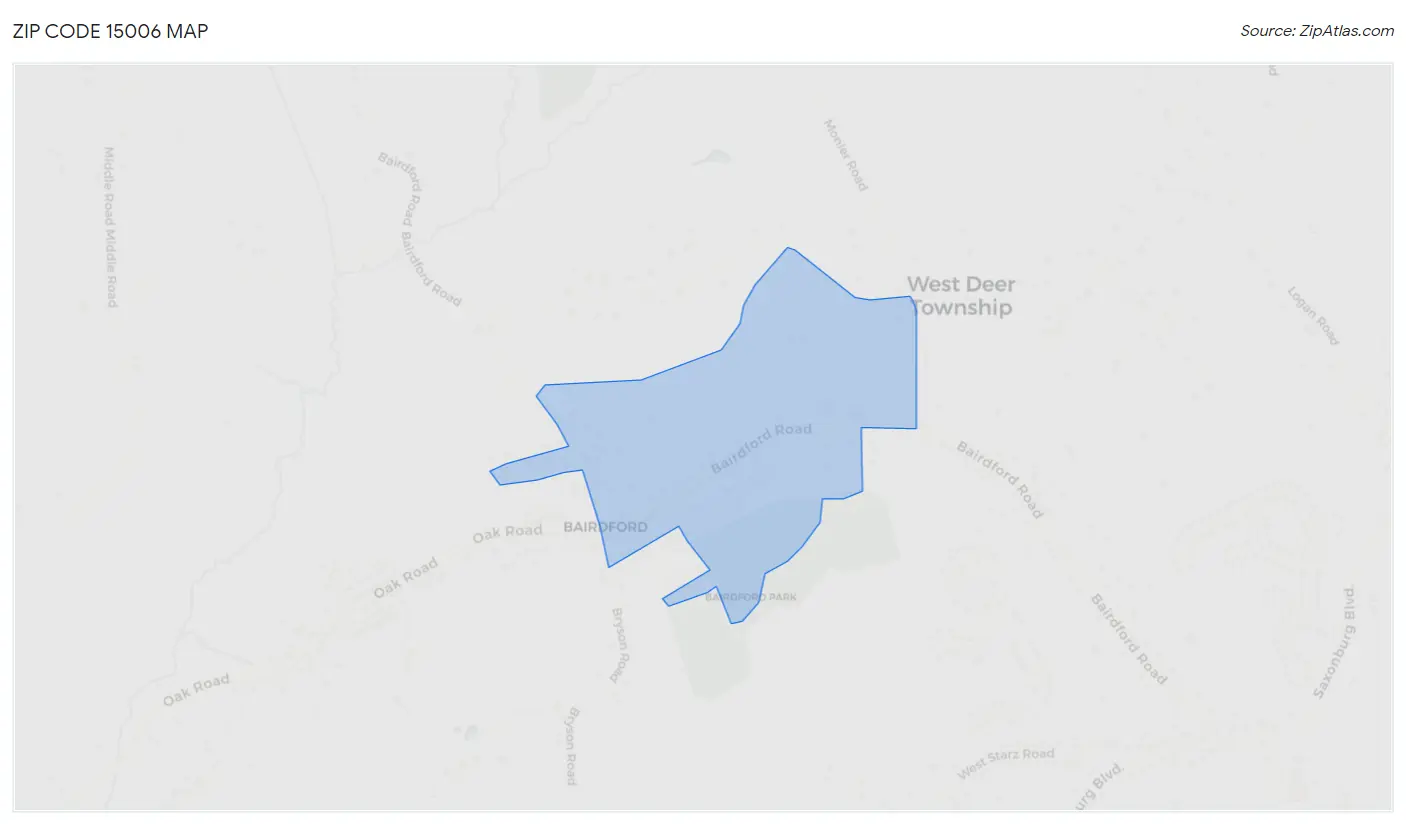 Zip Code 15006 Map